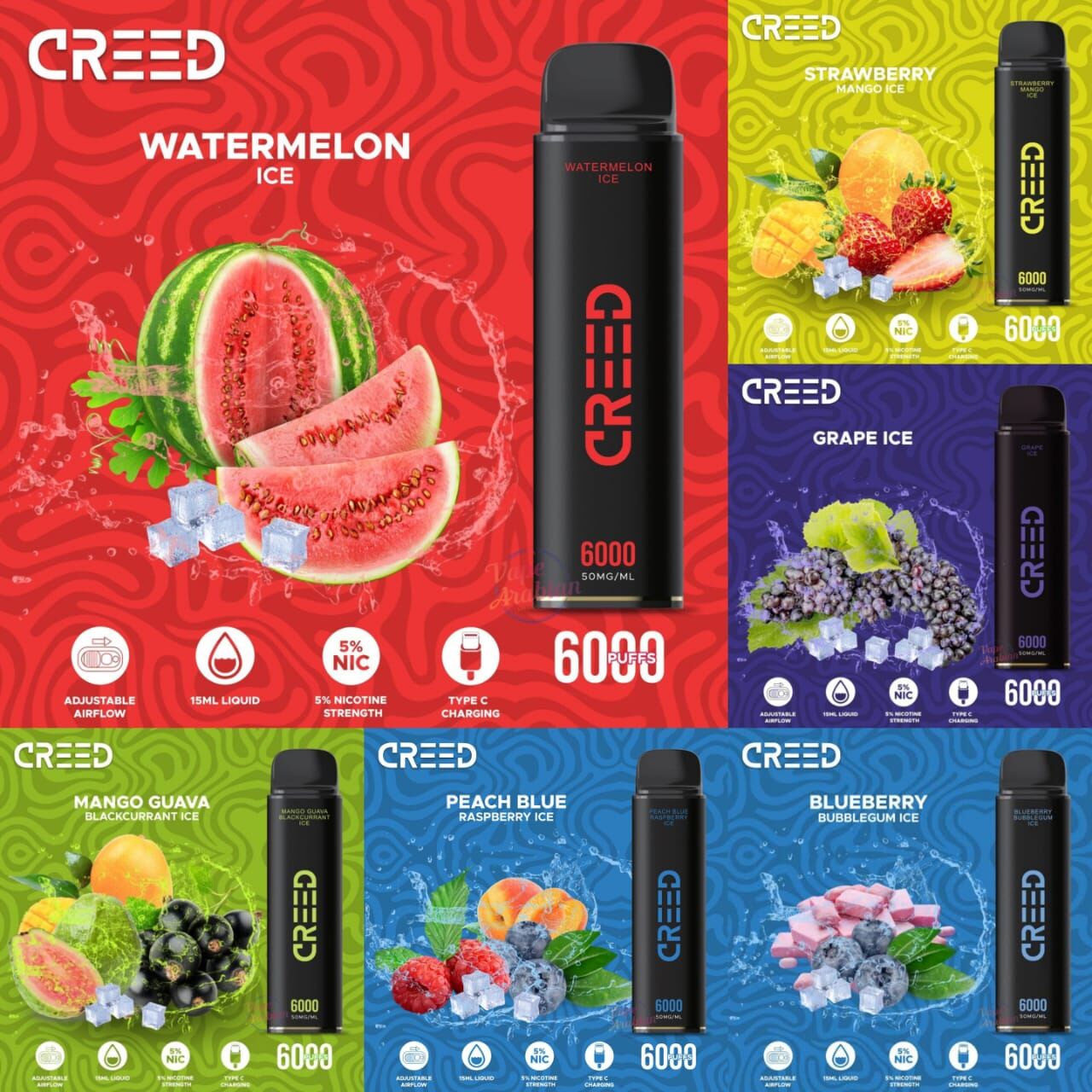 Creed 6000 Puffs Disposable Vape