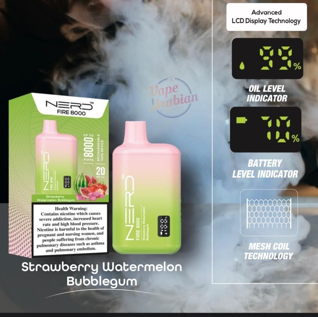 Nerd Fire Disposable Vape 8000 Puffs Best Online Vape Shop