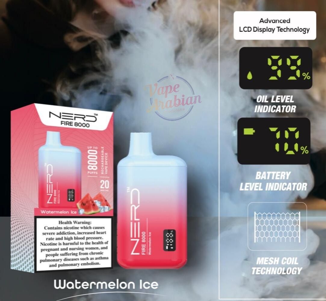 Nerd Fire Disposable Vape 8000 Puffs Best Online Vape Shop