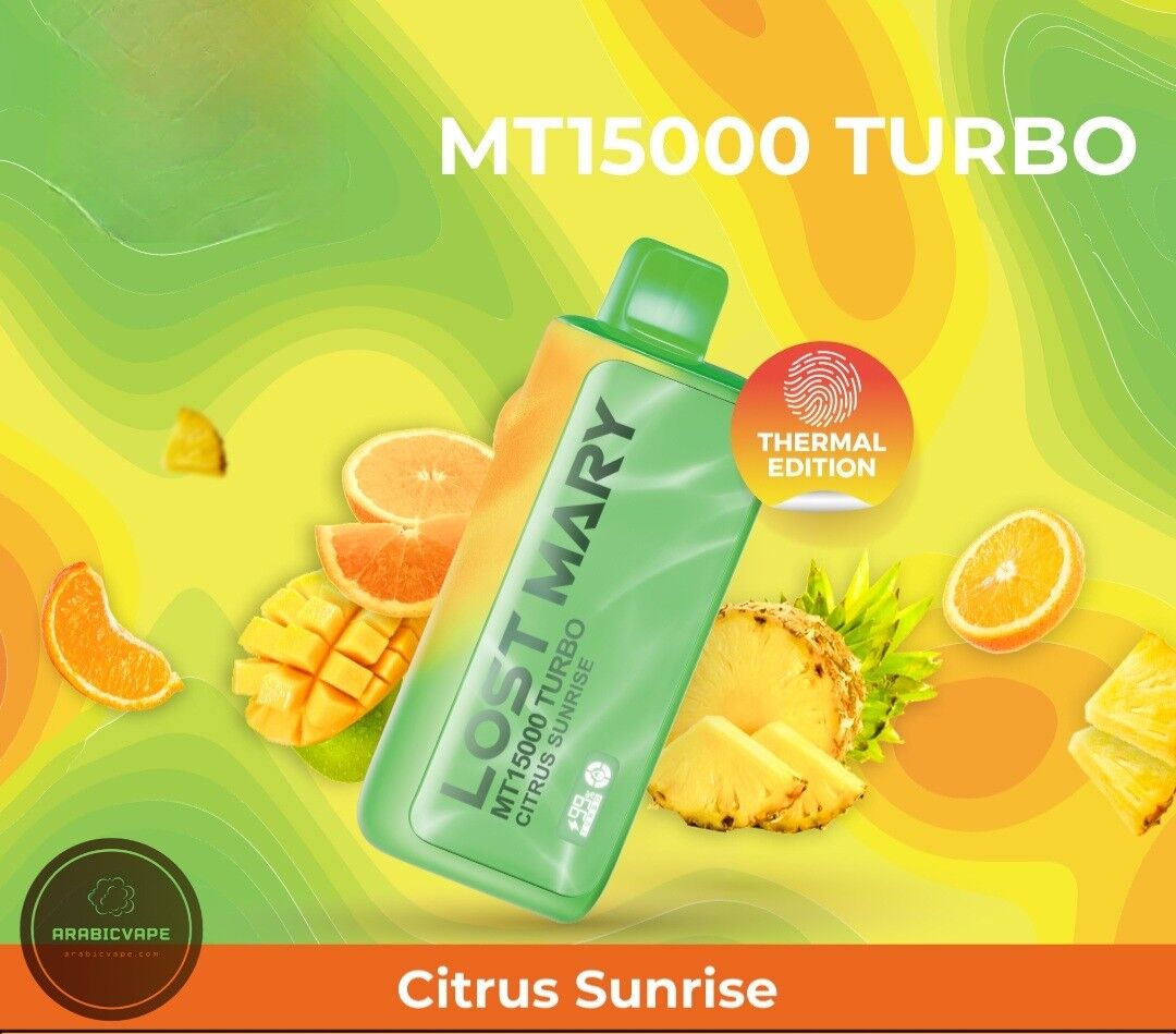 lost mary citrus sunrise turbo Lost Mary Citrus Sunrise Flavor Profile Lost Mary MT 15000 Turbo Disposable  – Tobacco House main image 1