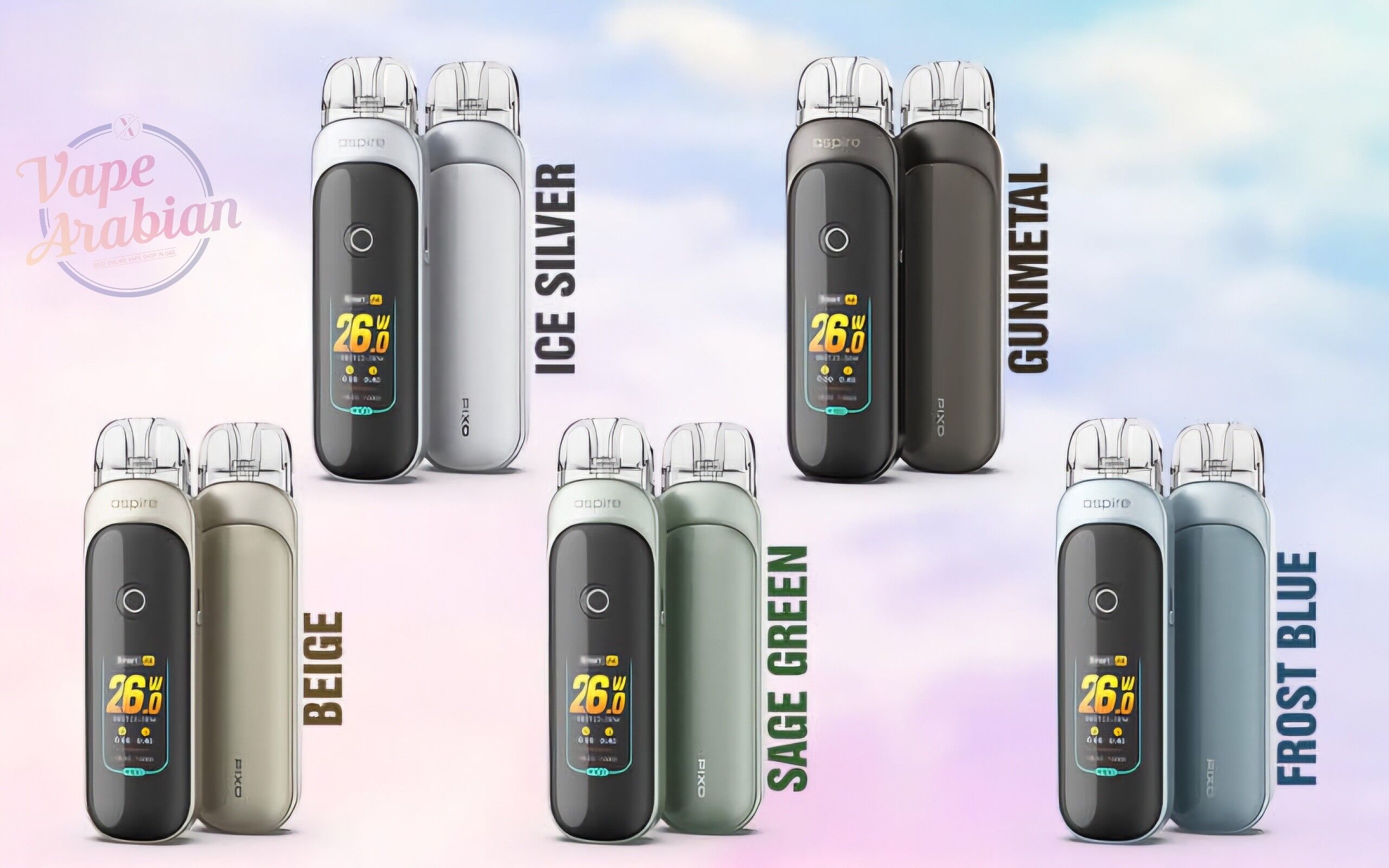 elfbar elfa master akku Aspire Pixo Pod Vape Kit 1100mAh Touch, Control, Enjoy In UAE